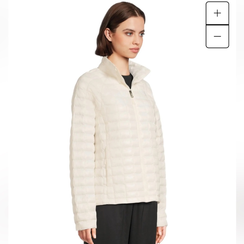 The North Face Women’s Thermoball Gardenia White Eco Zip Up Jacket Size Small - Picture 2 of 16